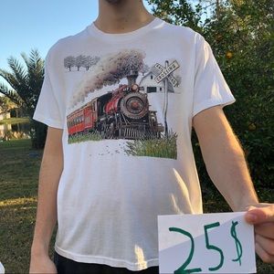 ✫  railroad crossing  train vintage 1990s white